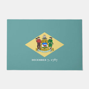 Delaware State Flag Design Decor Doormat