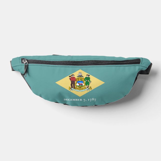 Delaware State Flag Design Decor Fanny Pack (Lay Down)