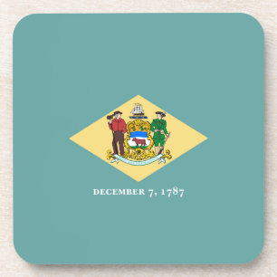 Delaware State Flag Design Drink Coaster