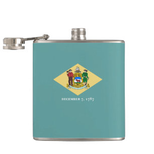Delaware State Flag Design Flask