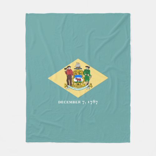 Delaware State Flag Design Fleece Blanket