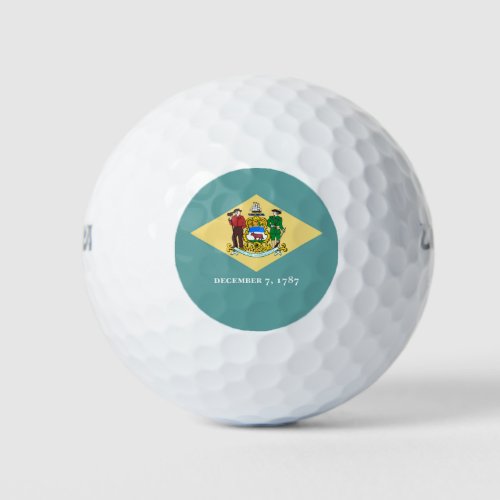Delaware State Flag Design Golf Balls