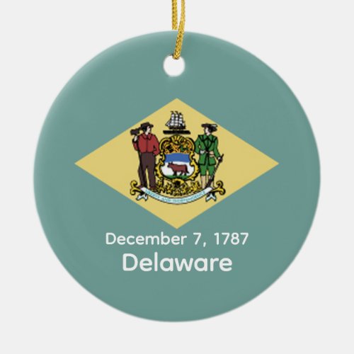 Delaware State Flag Design Ornament