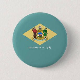 Delaware State Flag Design Pinback Button