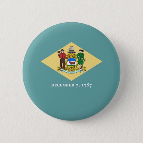Delaware State Flag Design Pinback Button