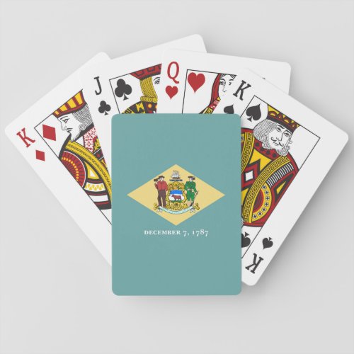 Delaware State Flag Design Playing Cards