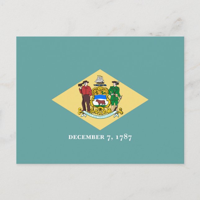 Delaware State Flag Design Postcard (Front)