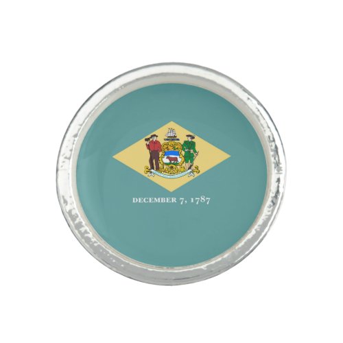 Delaware State Flag Design Ring