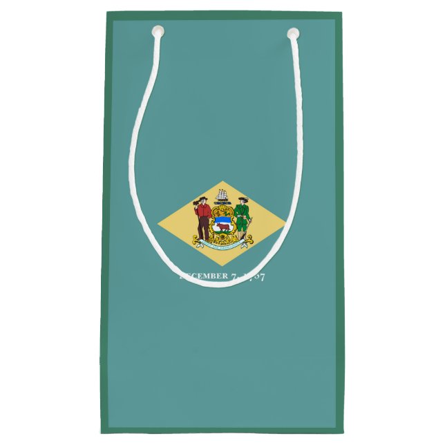 Delaware State Flag Design Small Gift Bag (Front)