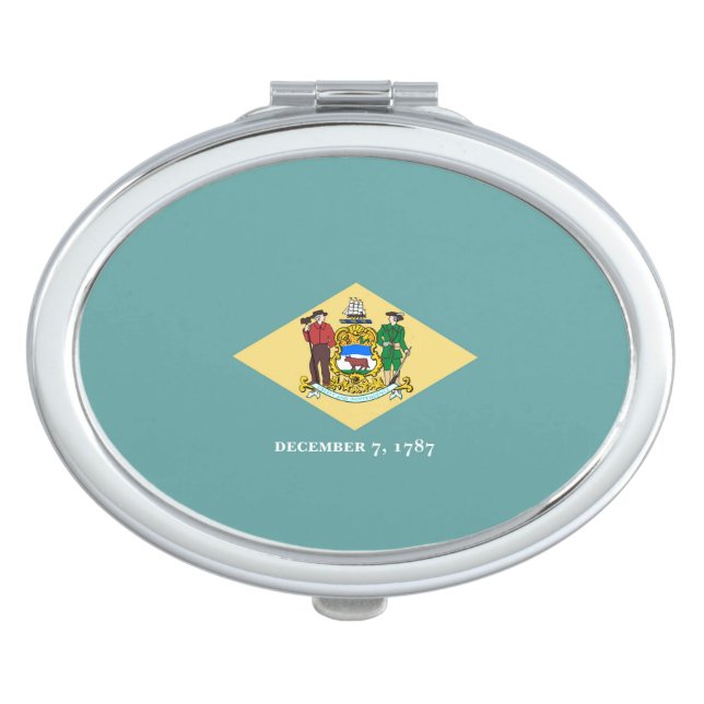 Delaware State Flag Design Vanity Mirror (Front)