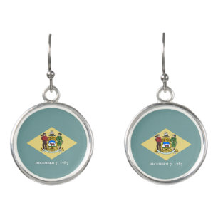 Delaware State Flag Earrings
