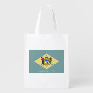 Delaware State Flag Grocery Bag
