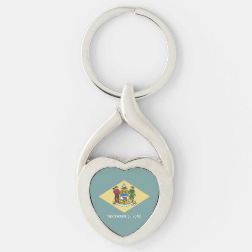 Delaware State Flag Keychain