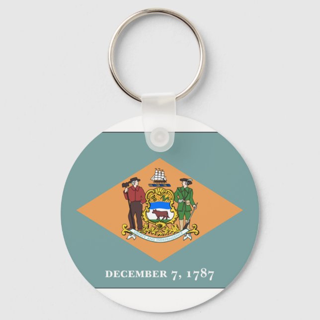 Delaware State Flag Keychain (Front)