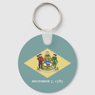 Delaware State Flag Keychain