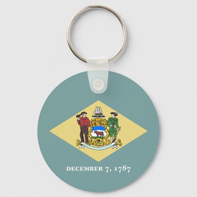 Delaware State Flag Keychain (Front)