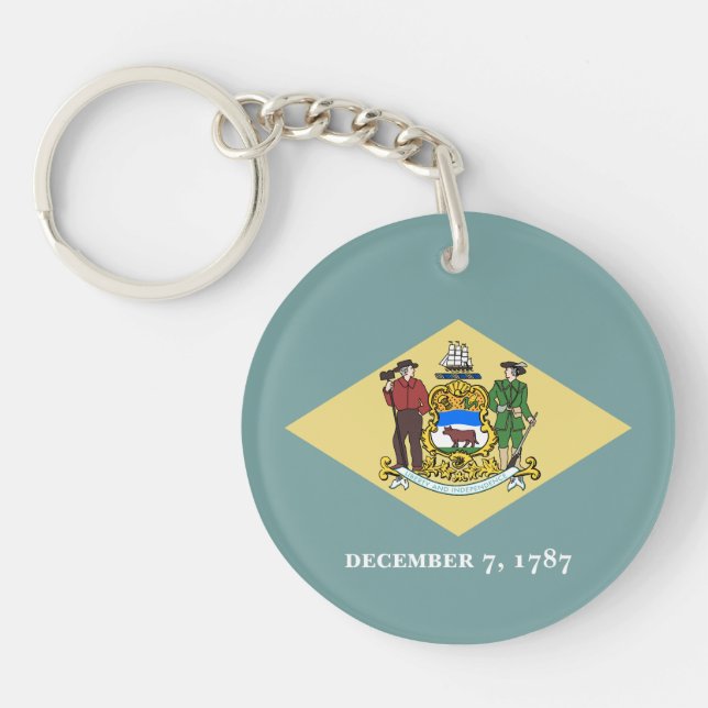 Delaware State Flag Keychain (Front)