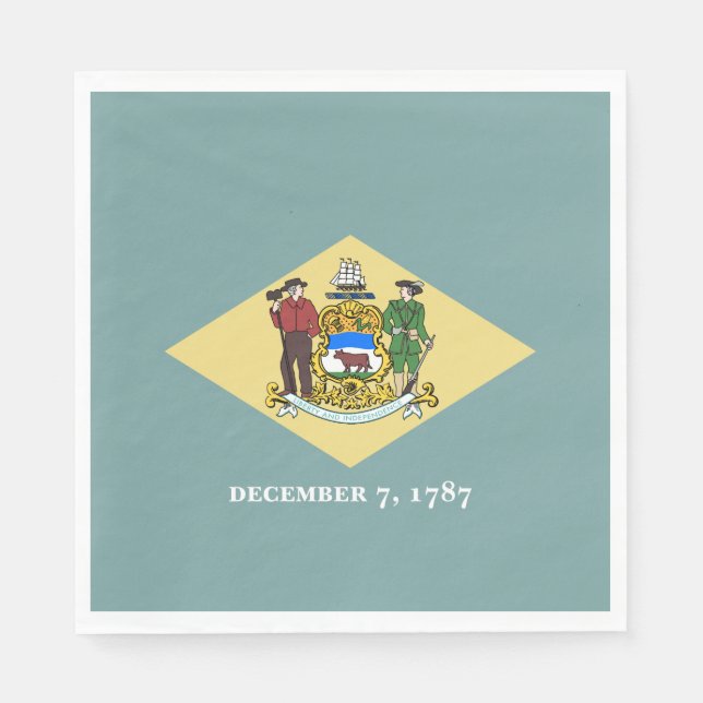 Delaware State Flag Napkins (Front)