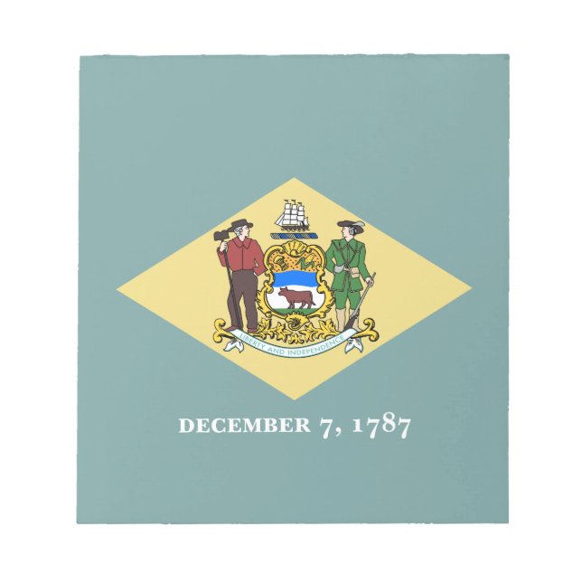 Delaware State Flag Notepad (Front)