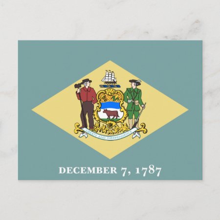 Delaware State Flag.png Postcard