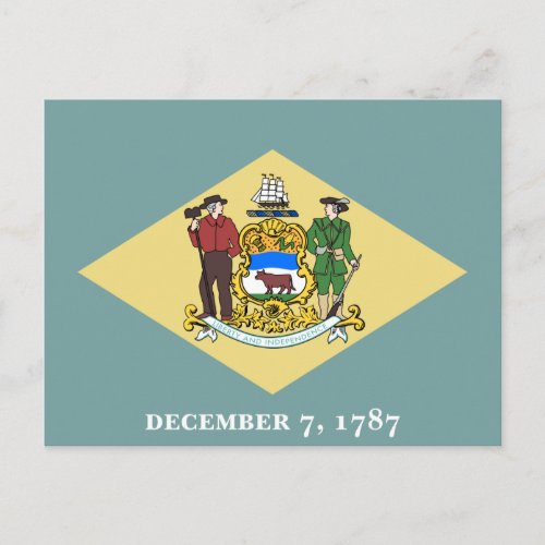 Delaware State Flagpng Postcard