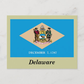 Delaware State Flag Postcard