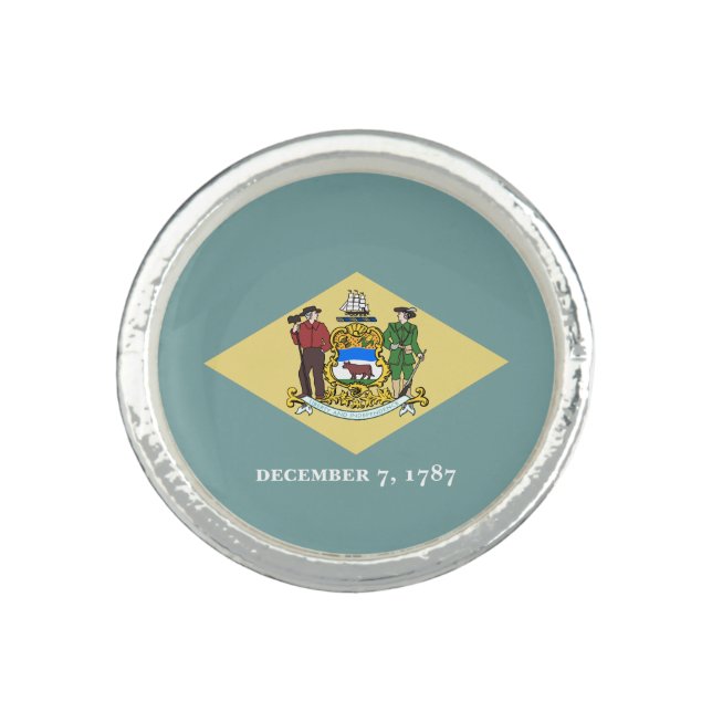 Delaware State Flag Ring (Front)