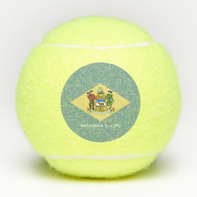 Delaware State Flag Tennis Balls (Front)