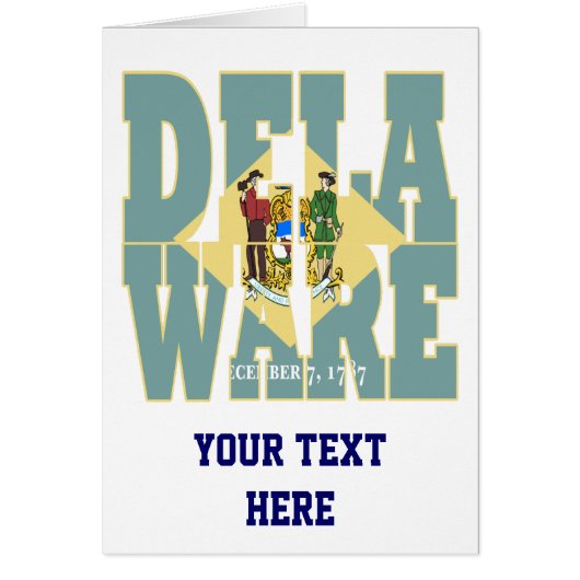 Delaware state flag text cards (Front)