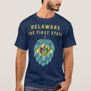 Delaware State Flag The First State Craft Beer T-Shirt
