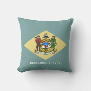 Delaware State Flag Throw Pillow