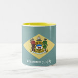 Delaware State Flag Two-Tone Coffee Mug
