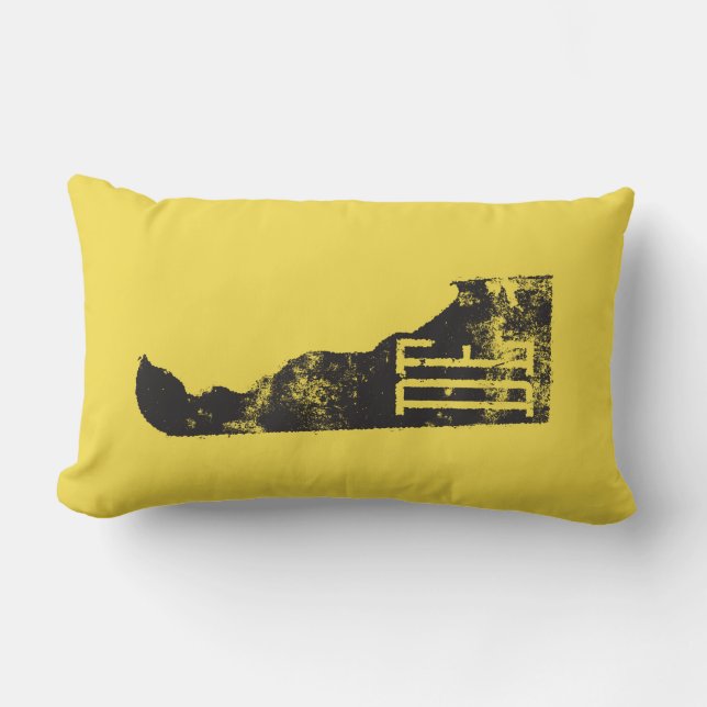 Delaware State Map Used DE Throw Pillow (Front)