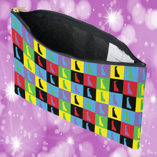 Delaware State Pop Art Pattern Accessory Pouch