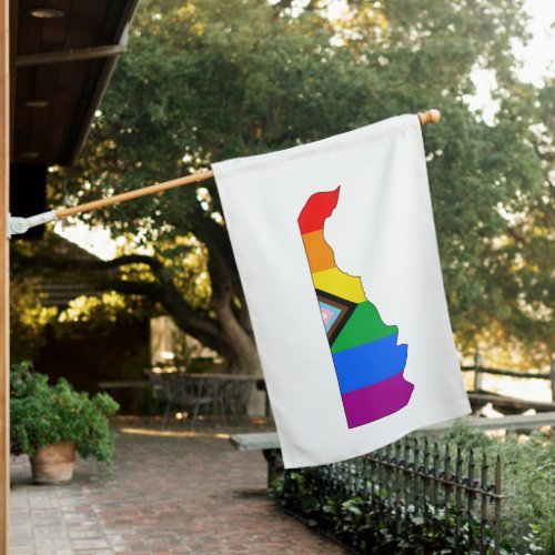 Delaware State Pride LGBTQ Progress Pride House Flag