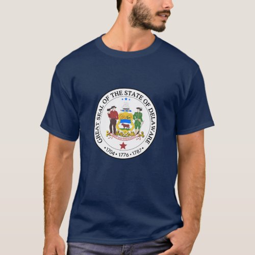 Delaware State Seal Emblem T_Shirt