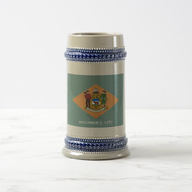 Delaware The Diamond US State Flag Beer Stein (Center)
