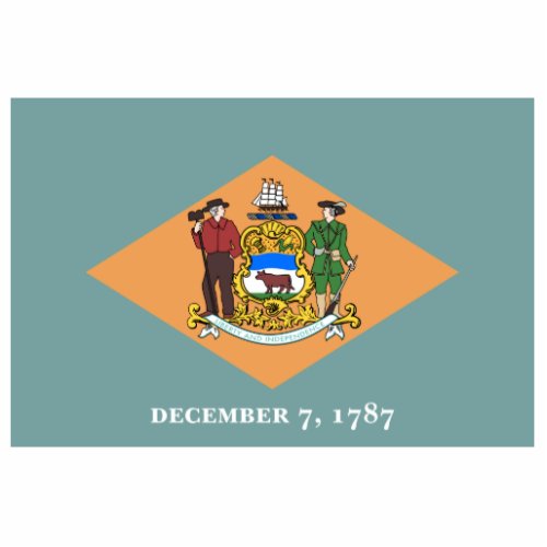 Delaware The Diamond US State Flag Cutout