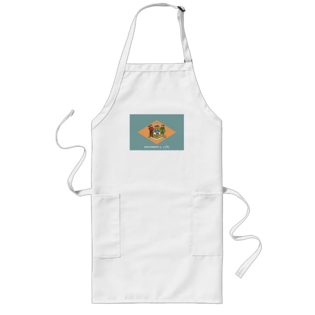 Delaware The Diamond US State Flag Long Apron (Front)