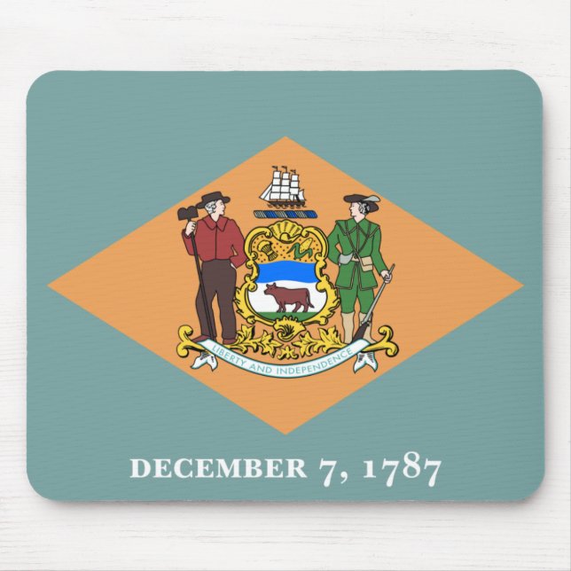 Delaware The Diamond US State Flag Mouse Pad (Front)