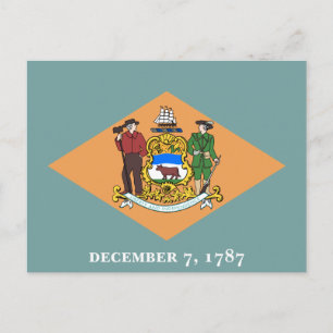 Delaware The Diamond US State Flag Postcard