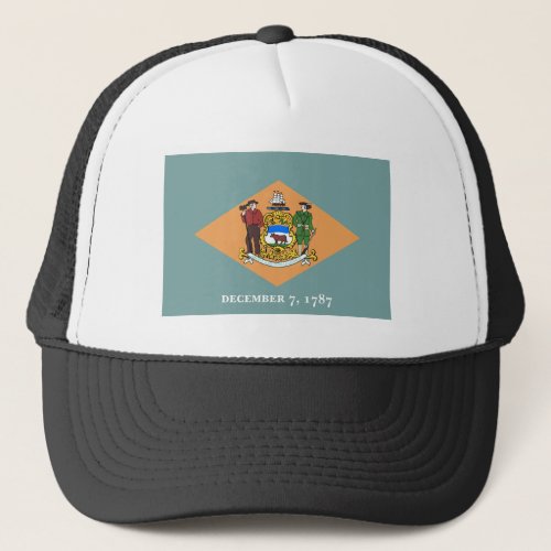 Delaware The Diamond US State Flag Trucker Hat