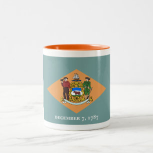 Delaware The Diamond US State Flag Two-Tone Coffee Mug