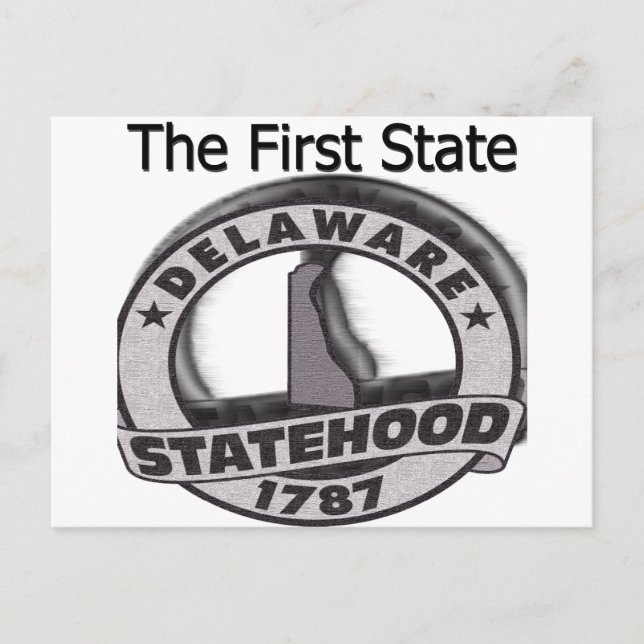 Delaware The First State Statehood Postcard (Front)