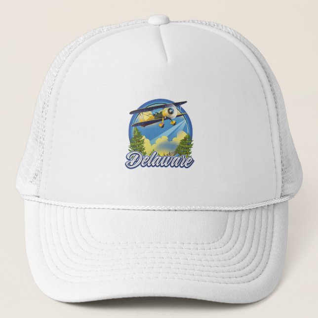 Delaware travel logo trucker hat (Front)