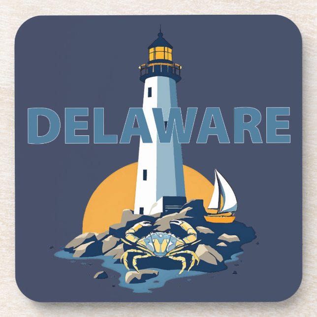 Delaware, United States of America Beverage Coaster (Front)
