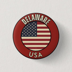 Delaware United States of America Button