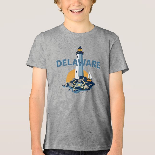 Delaware, United States of America Tri-Blend Shirt (Front)