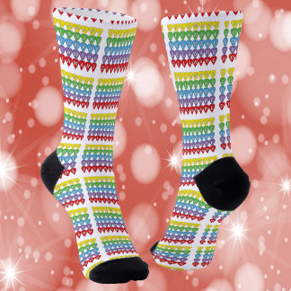 Delaware US State Hearts Pattern Socks