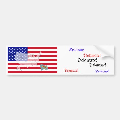 Delaware USA Bumper Sticker